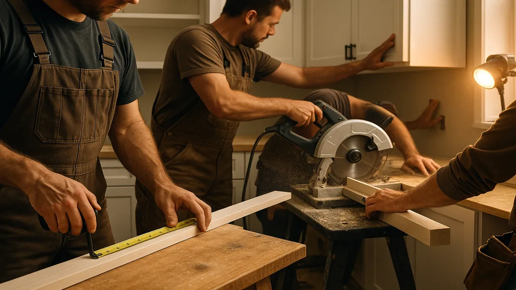 JVR Complete renovation crew working together on a kitchen project in St. Catharines