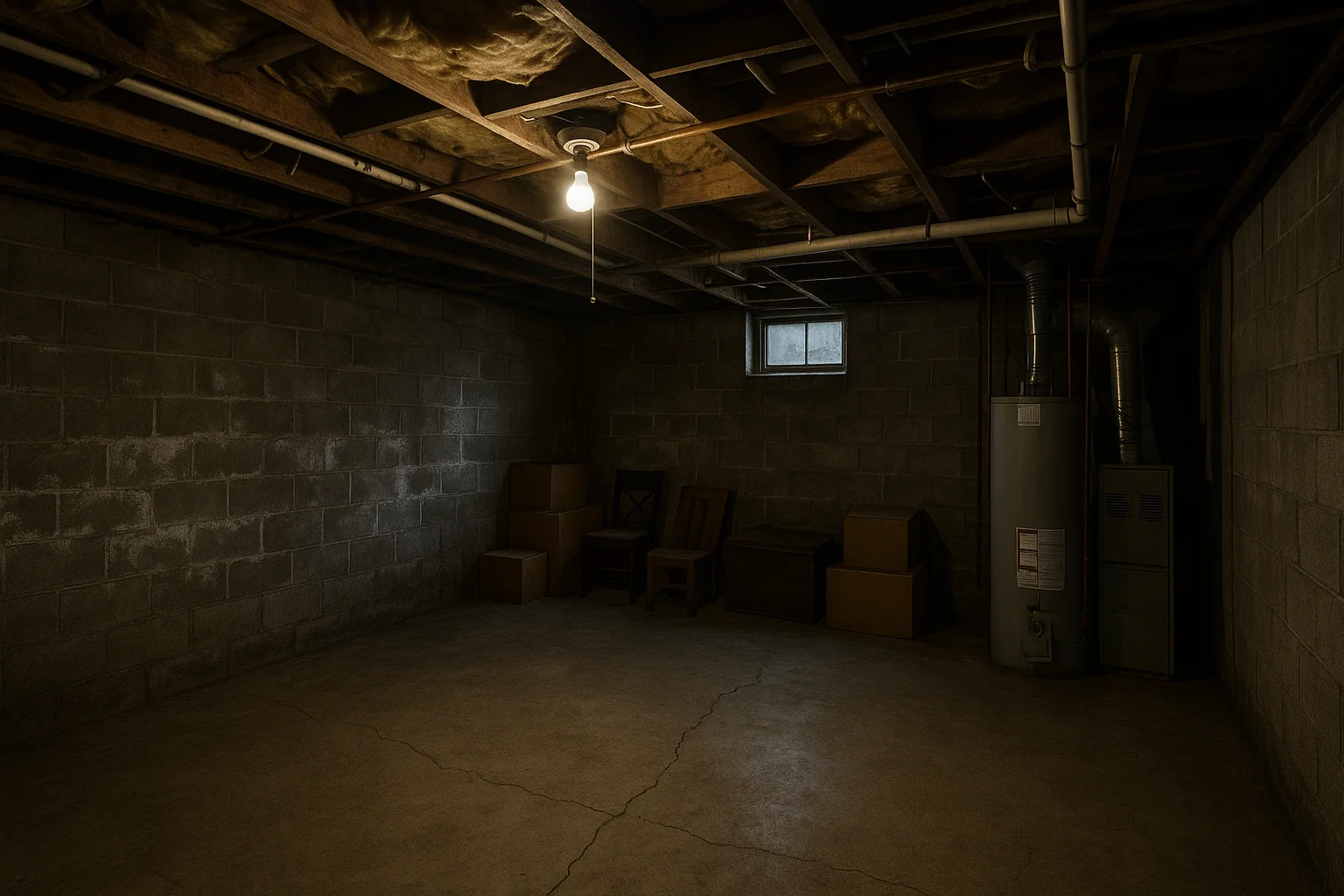 Contemporary Basement Suite — before renovation